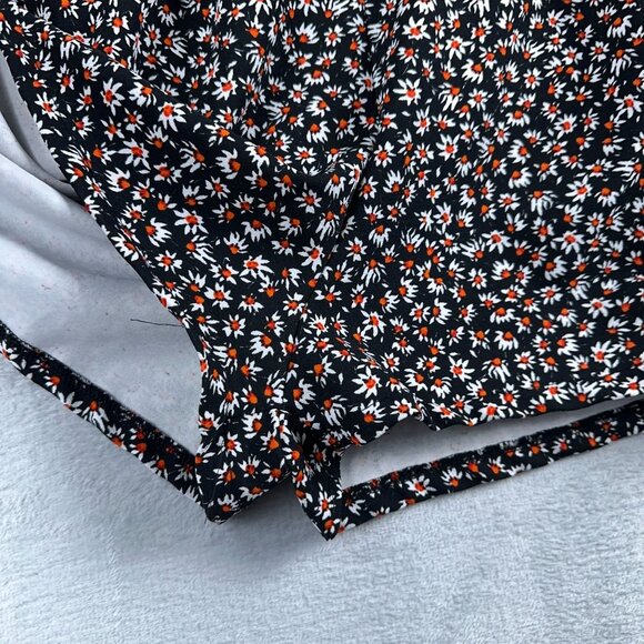 Bershka Womens Playsuit Romper Floral Print Notch Front Square Neck Multicolor M - Picture 8 of 14